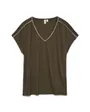 T-shirt Femme VMJACKIE S/L V-NECK TOP JRS BTQ Vert