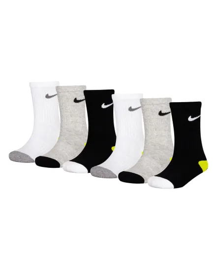 Lot de 6 paires de chaussettes Jeune enfant NHN 6PK NIKE SMILEY CREW Multicolore