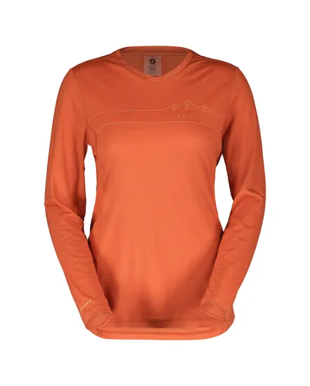 Maillot manches longues Femme DEFINED MERINO Orange