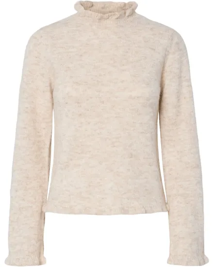 Pull Femme PCJasmijn LS High Neck Knit