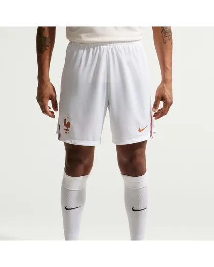 Short de football Homme FFF M NK DF SHORT STAD HM Blanc