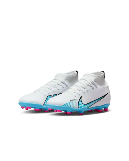 Crampons de football Enfant JR SUPERFLY 9 CLUB FG/MG Blanc