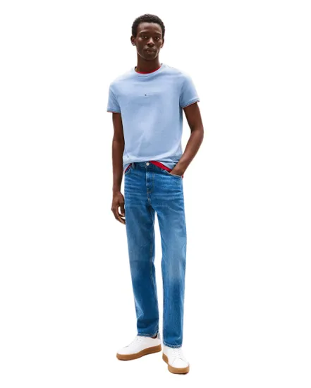 T-shirt col rond Homme TOMMY LOGO TIPPED TEE Bleu Vif