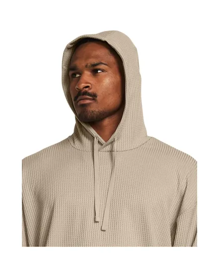 Sweat à capuche Homme UA RIVAL WAFFLE HOODIE Beige