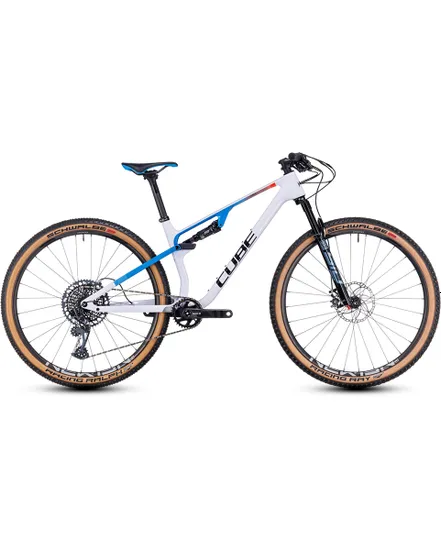 VTT tout suspendu Unisexe AMS ZERO99 C:68X SL 29 Blanc/Bleu/Rouge