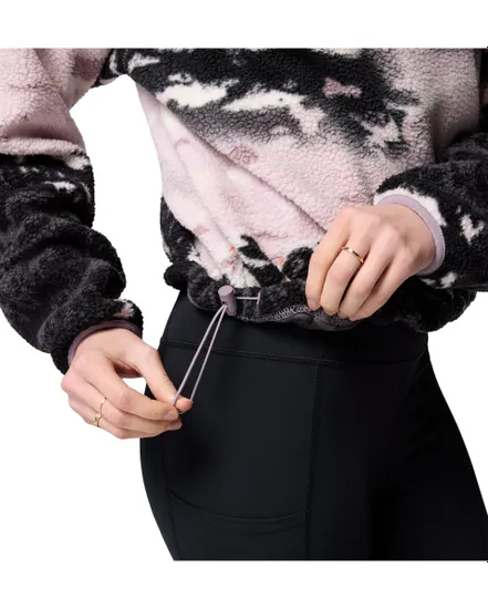 Polaire Femme HELVETIA II PRINTED CROPPED HALF SNAP Violet