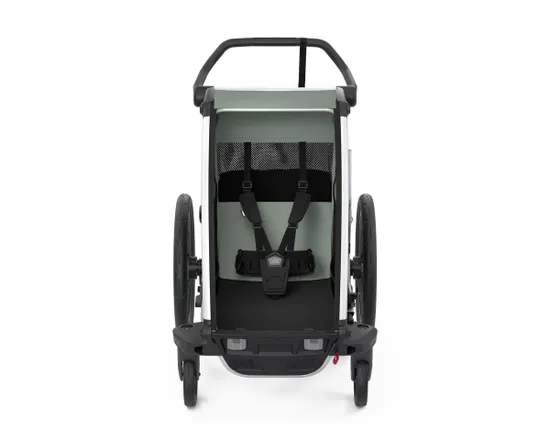 Remorque pour enfant 1 place CHARIOT LITE Aluminium/Vert Agave
