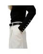 Pull Femme Col Montant Perles