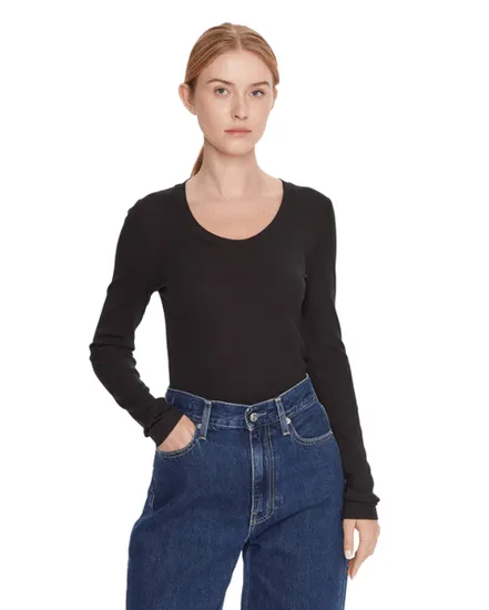 Tee-Shirt Manches Longues Femme LS Modal Rib