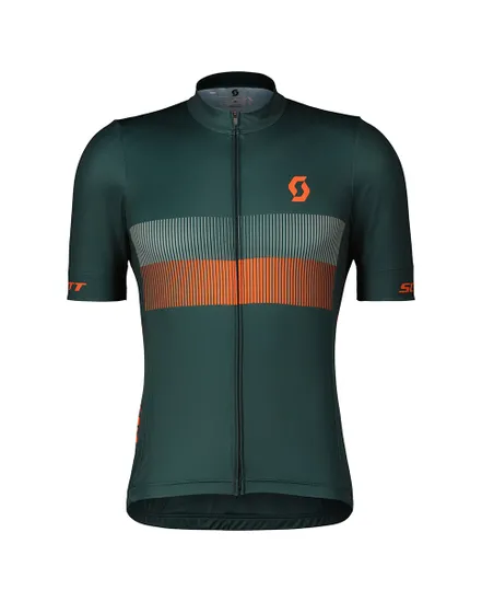 Maillot manches courtes Homme RC TEAM 10 Vert Aruba/Orange