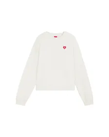 Sweat col rond Femme DEROXINA 7 Blanc Clair