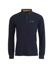 Polo manches longues Homme Bleu