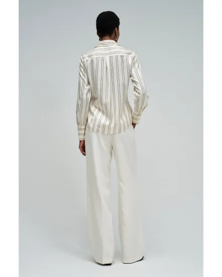 Chemise Femme BASIC SHIRT FRONT BUTTON UP CLOSURE Beige