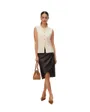 Gilet Femme Vmsaba Sl O-Neck Button Vest Btq