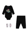 Ensemble 3 pièces Bébé NHN 3PC BOXY HOLIDAY GIFT SET Noir