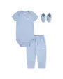 Ensemble 3 pièces Bébé NHN 3PK POINTELLE SET Bleu