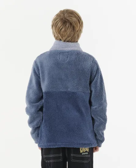Polaire zip Enfant BLOCK PARTY POLAR-BOY Bleu
