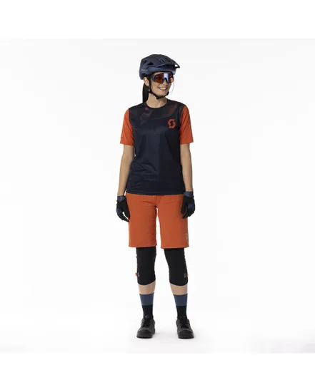 Short Femme TRAIL FLOW AVEC PAD Orange