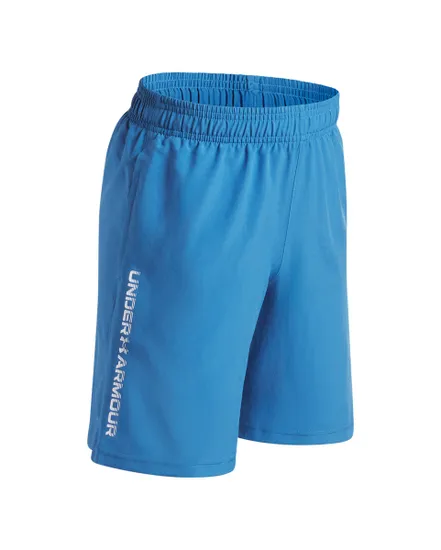 Short Enfant UA TECH WOVEN WORDMARK Bleu