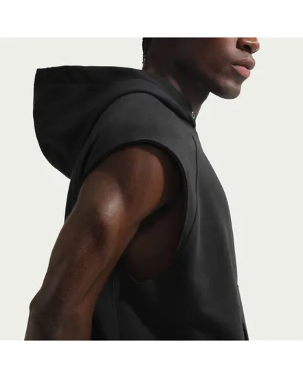 Sweat sans manche Homme M NK DF NAC FLC SLVLS HOODIE Noir