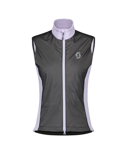 Gilet coupe-vent Femme GRAVEL WARM MERINO Violet/Noir