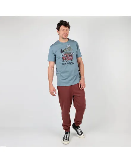 TEE SHIRT MANCHES COURTES GRAPHIQUE Homme Bleu