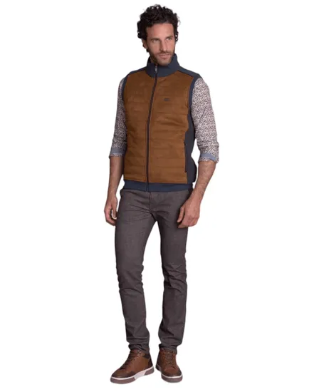 Gilet matelassé sans manches Homme GRANDBORNAND Brun