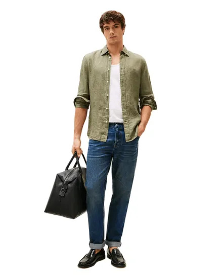 Chemise Homme PIGMENT DYED LI SOLID RF SHIRT Vert