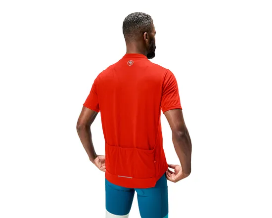 Maillot manches courtes Homme LOOP ZIPPED Rouge