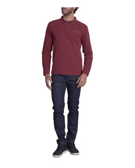 Polo manches longues Homme LUNEVILLE Rubis