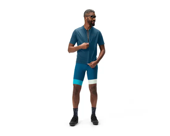 Maillot manches courtes Homme LOOP ZIPPED Bleu