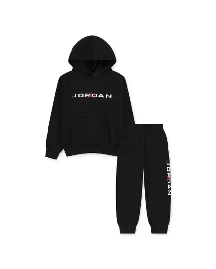 Ensemble de survetement Jeune enfant JDB MJ STRETCH HBR FLC SET Noir