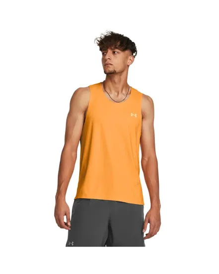 T-Shirt SS Manches Homme UA LAUNCH ELITE SINGLET Orange