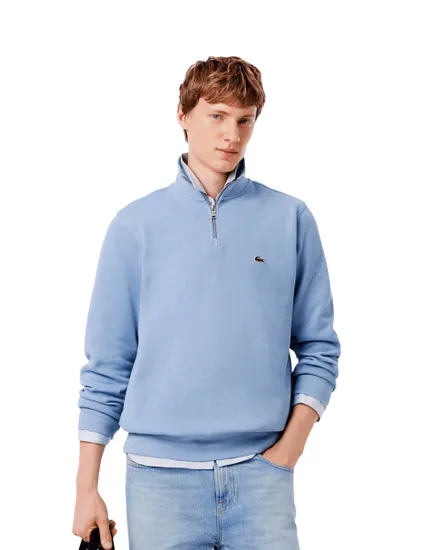 Sweat à Col Montant Homme Lacoste Bleu Clair