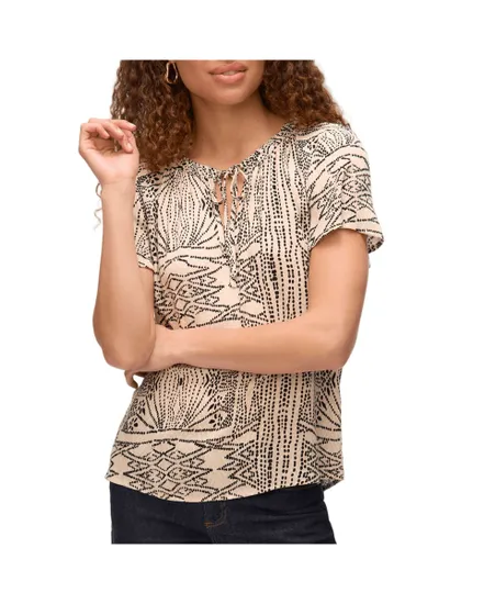 Top col V Femme VMMENNY STRING SS TOP WVN GA Multicolore