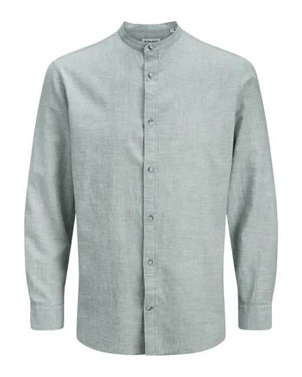 Chemise Homme Lin Blend Col Mandarin