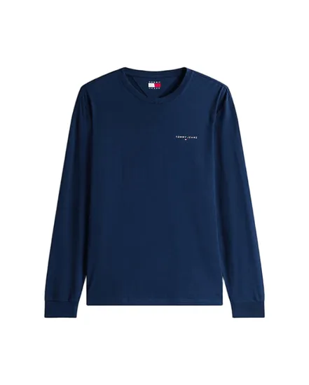 T-shirt manches longues Homme SLIM CHEST LINEA Bleu Marine