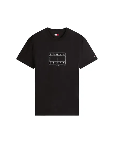 T-shirt col rond Homme REG CENTER FLAG Noir