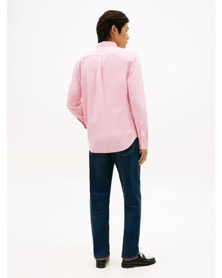 Chemise Homme BRUSHED LINEN TWILL RF SHIRT Rose Camélia