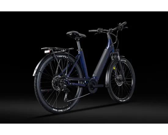 VTT électrique semi rigide Unisexe E-EXPLORER 5.5 LOW Bleu Hexagone