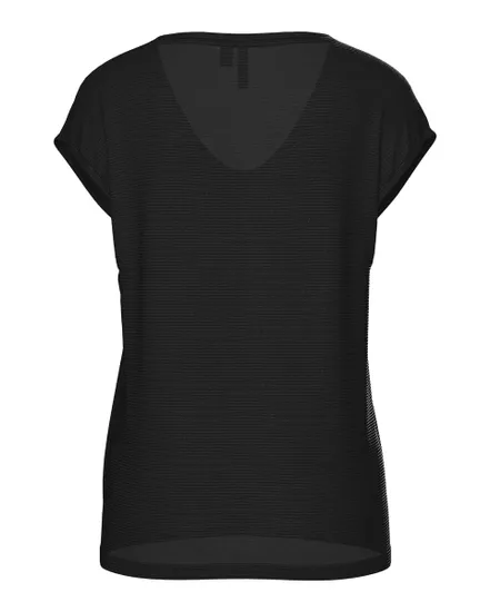 T-shirt manches courtes Femme PCBILLO TEE LUREX STRIPES JRS NOOS BC Noir