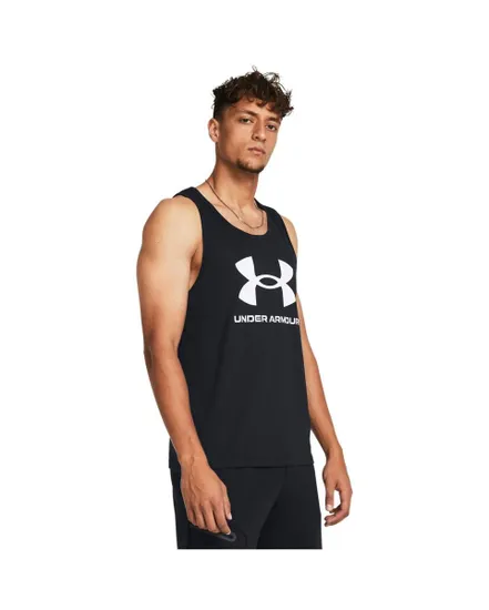 T-Shirt SS Manches Homme UA SPORTSTYLE LOGO TANK Noir