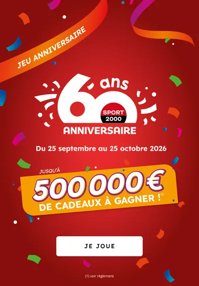 Jeu concours anniversaire - Sport 2000
