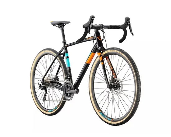 Vélo Gravel Homme GRV 6.0 Noir/Orange/Turquoise