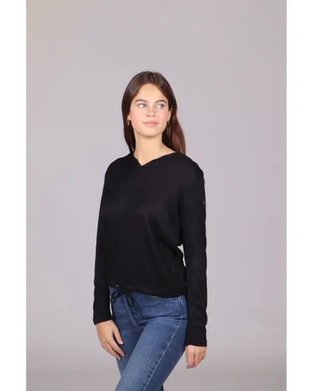 Sweat capuche manches longue femme Femme SWEATERIE Noir