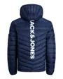 Blouson manches longues Homme JJEHERO PUFFER HOOD SN Bleu