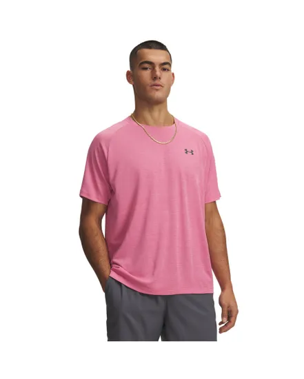 T-shirt Homme UA TECH TEXTURED SS Rose