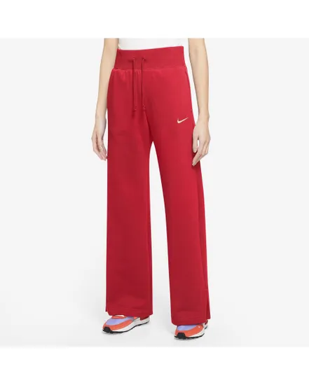 Pantalon de survetement Femme W NSW PHNX FLC HR PANT WIDE Rouge