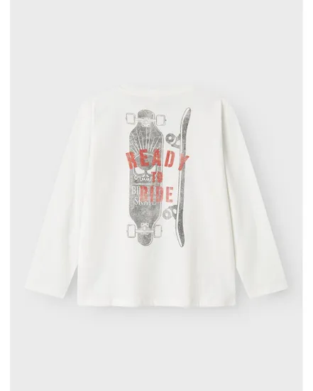 T-shirt Enfant NKMORSON LS NREG TOP PS Blanc