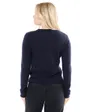Pull col V Femme SOFT WOOL V-NK SWEAT Bleu Marine